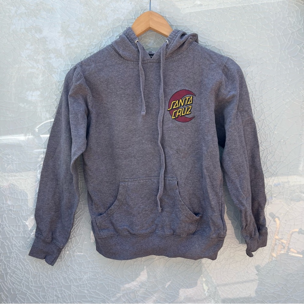 Santa Cruz moon and owl hoodie grey